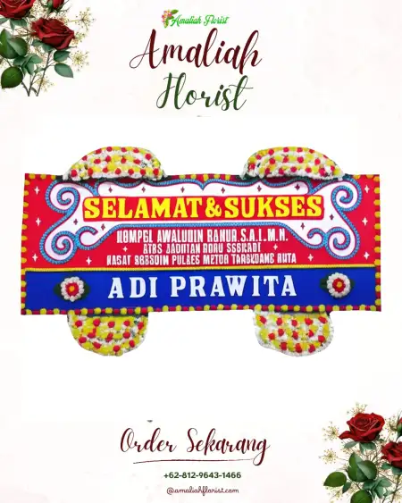 Papan Bunga Ucapan Selamat Darek
